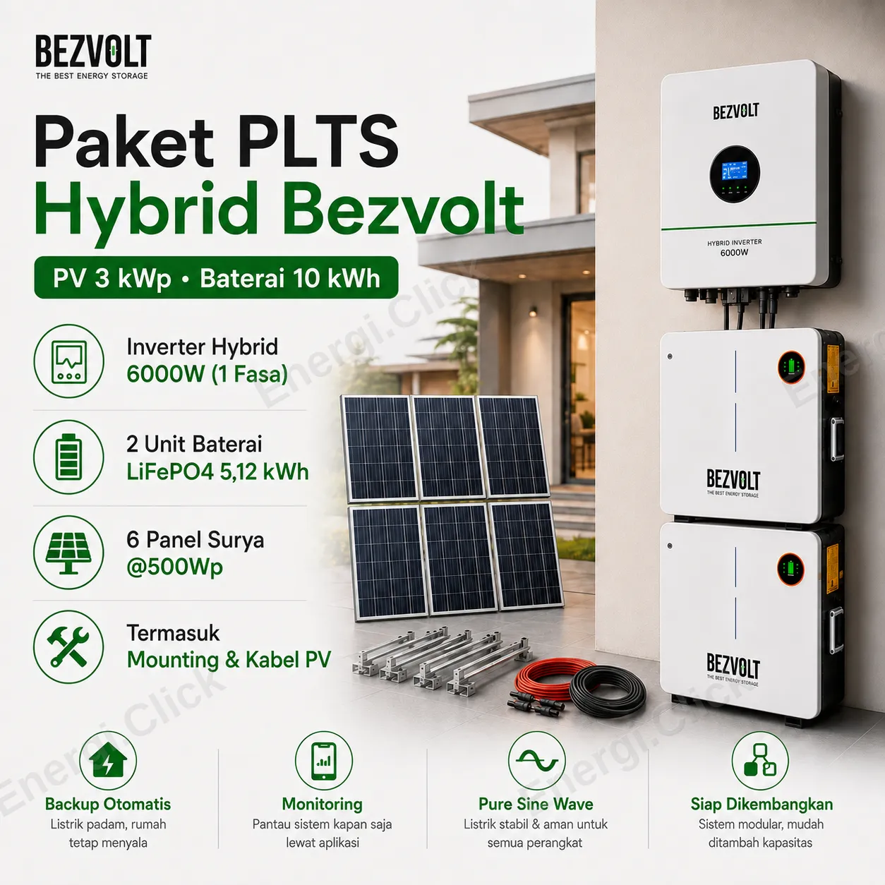 PV 3 kWp · Baterai 10 kWh