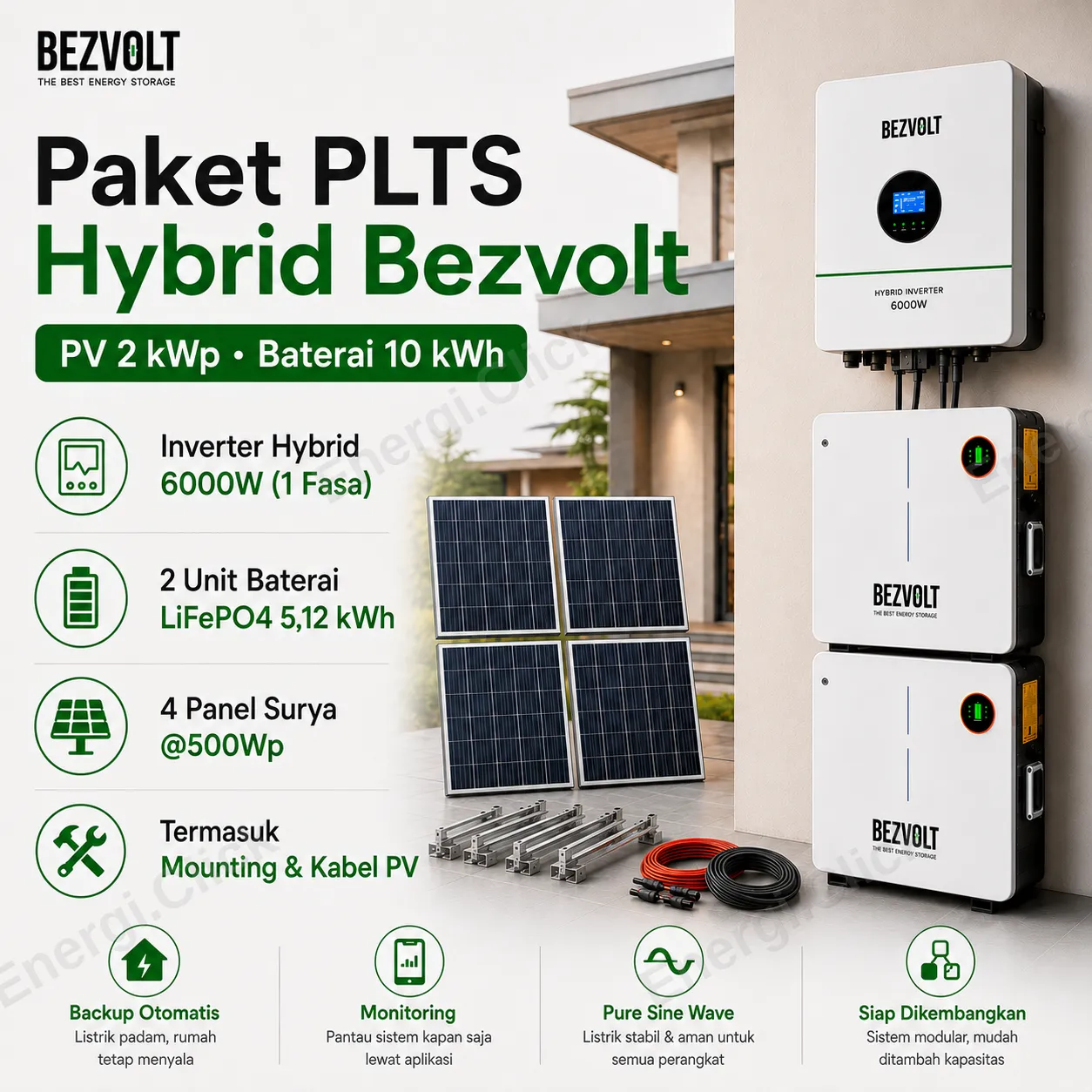 2 kWp · Baterai 10 kWh